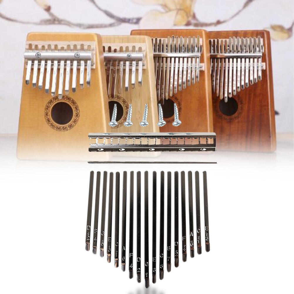 17 tangenter kalimba diy-set pianotangenter bro sovhäfta granatsplitter bokstäver tangentbord musikinstrument reservdelar