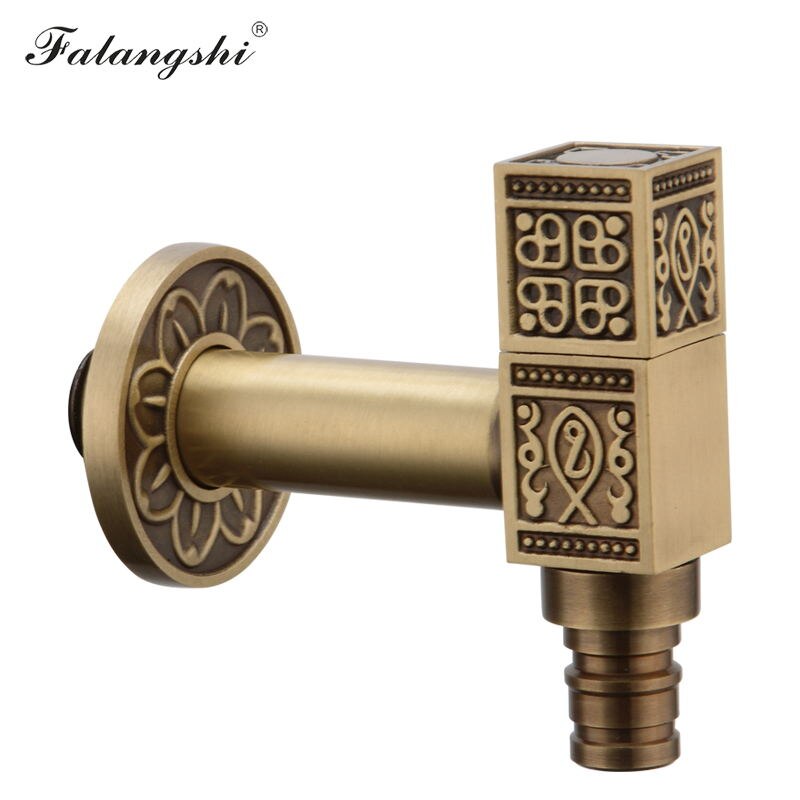 Antiken Geschnitzten Bibcock Durcheinander Wasserhahn Dekorative draussen Garten Wasserhähne für Waschmaschine Luxus Wc Mopp Wasserhahn WB8503: Modell 10