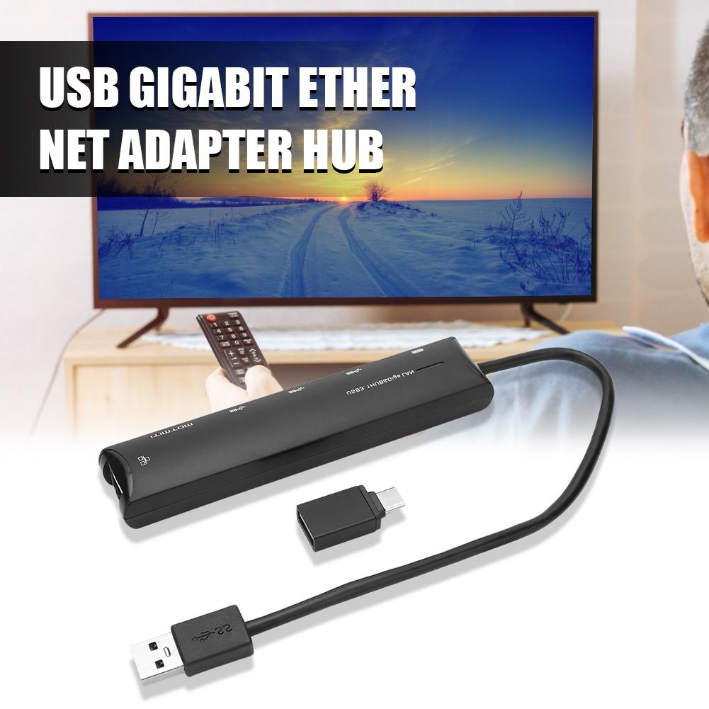 USB-C Converter Multi-function USB Ethernet Adapter USB 3.0 to RJ45 3.0 HUB for MacBook Air Ethernet Adapter