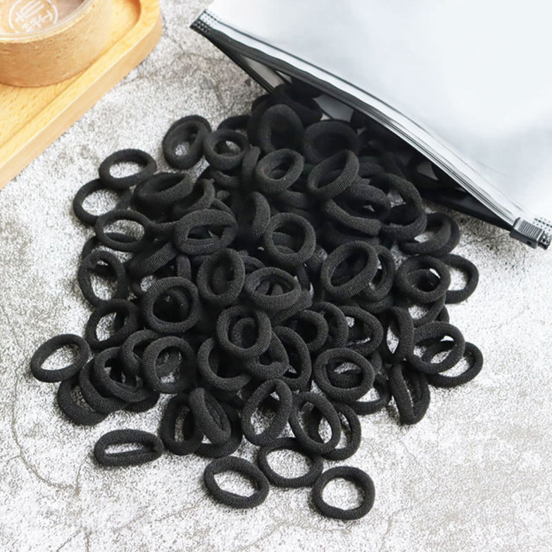 50/100 Uds. Bandas elásticas para el cabello para niños, banda de goma para niñas, lazos para el cabello de nailon, diadema, accesorios para el cabello para bebés: XXS / Lavanda