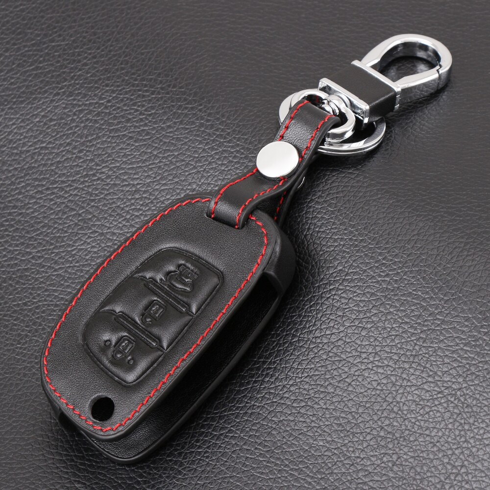 Lederen Auto Afstandsbediening Sleutel Case Cover Voor Hyundai Tucson Creta Ix25 Ix35 I20 I30 HB20 Elantra Verna Mistra