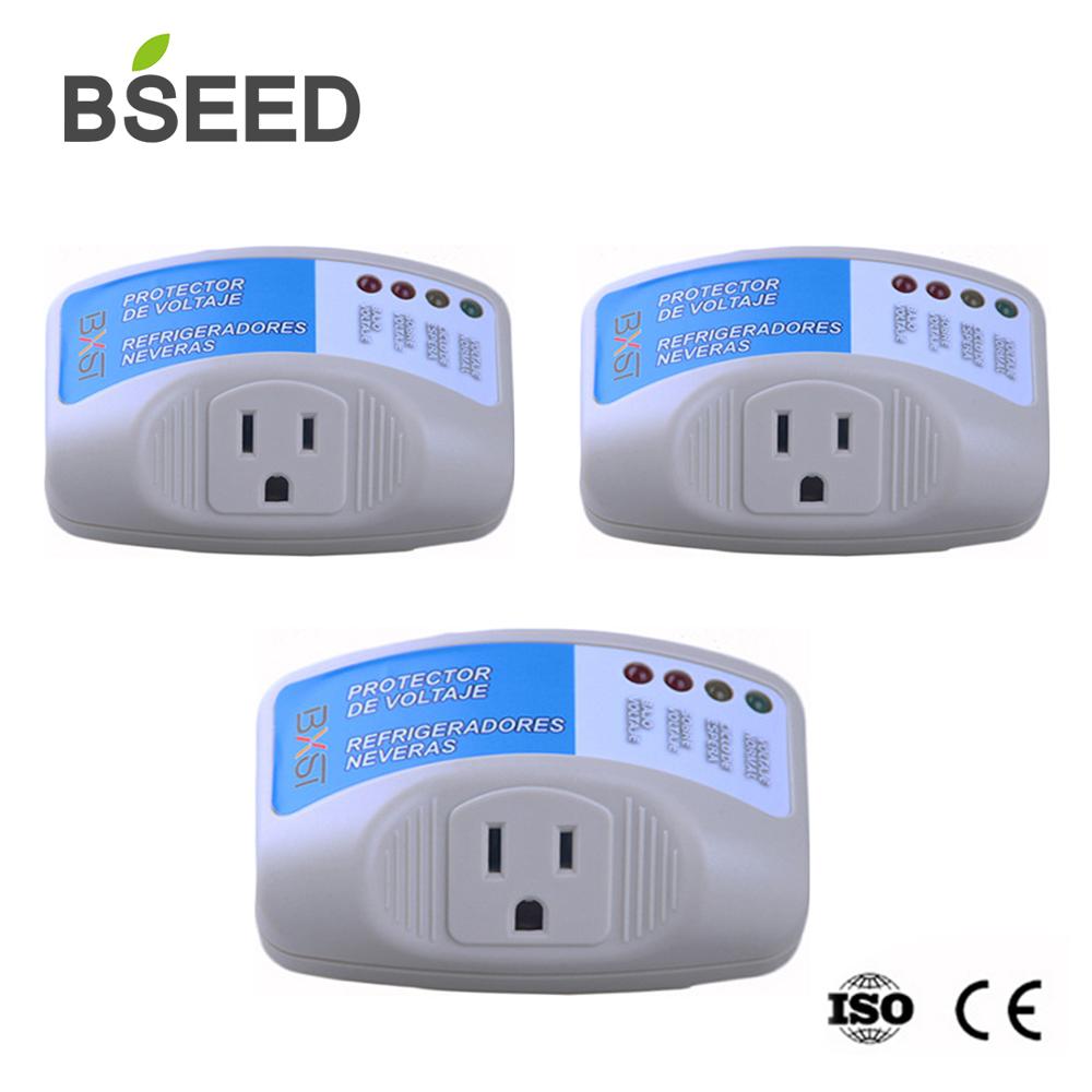 Bseed 3 pack us överspänningsskydd spänning brownout plug 120v hushållsapparater vit pc serie us plug amerikansk standard