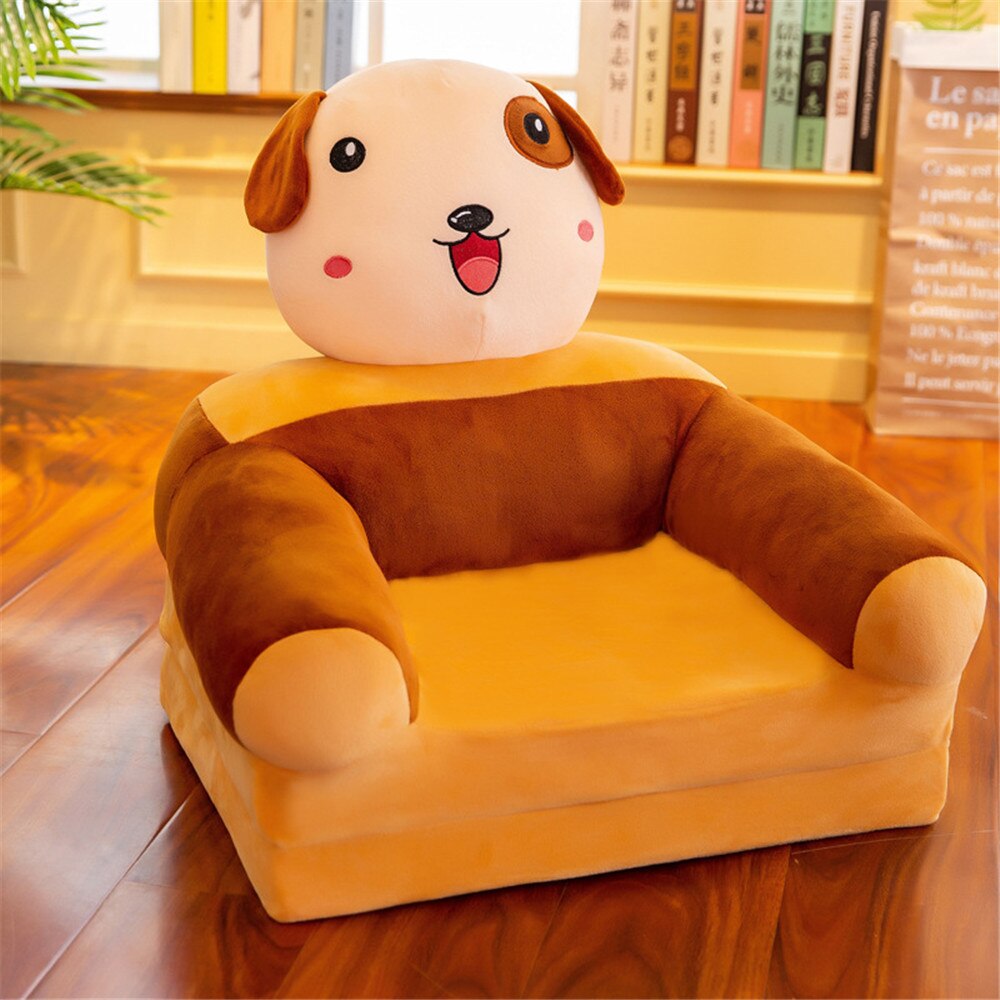 Baby børn sofa kun betræk ingen fyld tegneserie krone sæde børn stol pæn pushud småbørn børn betræk til sofa klap: 18