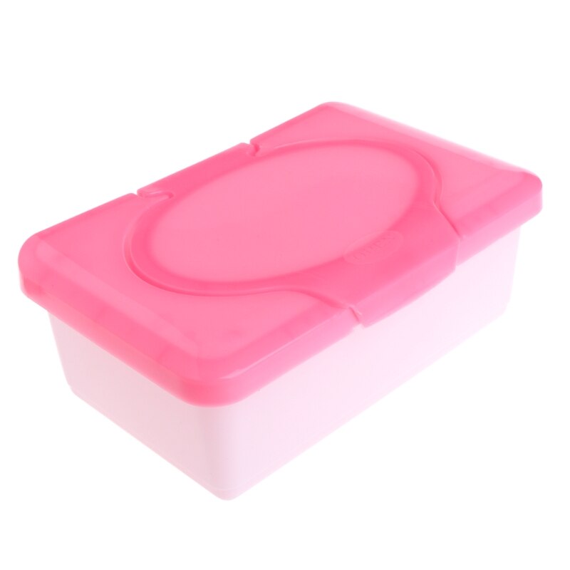 Dry Wet Tissue Paper Case Baby Wipes Napkin Storage Box Plastic Holder Container: Red