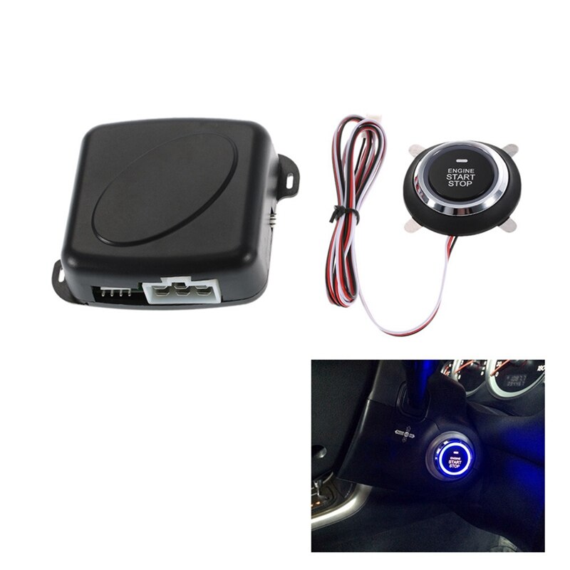Car Alarm Engine Starline Push Button Start Stop Lock Ignition Switch Keyless Entry System Starter Anti-Theft System