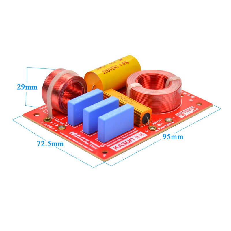 AIYIMA 1Pc B-208C 2Way 2Unit HiFi Speaker Frequency Divider Crossover Filters For KASUN