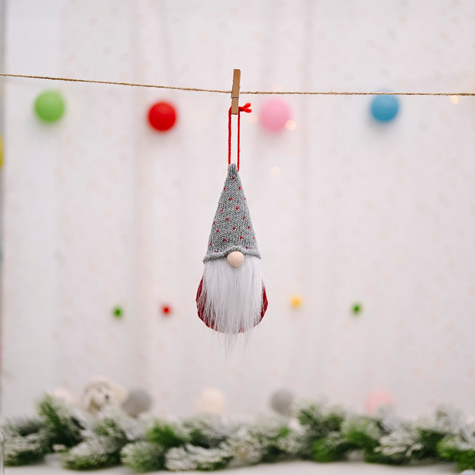 Mini Christmas Decoration Xmas Tree Hanging Gadget DIY Deco Lanyard for Tnansgiving Festival Gif