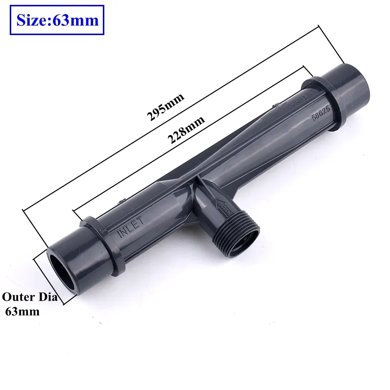 1Pc 1/4 "~ 2" Filettatura Maschio Venturi Sistema di Irrigazione Iniettore di Fertilizzante, Giardino Automatico Iniettore di Fertilizzante Tubo dell'acqua Siringa: Arancione