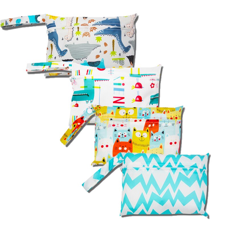 Baby Windel Tasche Gedruckt Wasserdicht Nass Trockenen Windel Reißverschluss Handtasche Kinderwagen Tragen Pack Reise Lagerung Ich bin Freien Tasche Kinderwagen teile