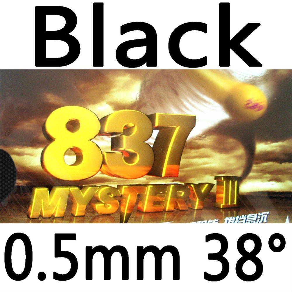 RITC 729 amitié 837 mystère III longues pips-ping-pong en caoutchouc avec éponge: Black 0.5mm H38