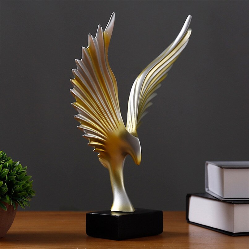Moderne Abstracte Vleugels Veer Standbeeld Desktop Hars Vleugels Ambachten Sculptuur Home Decor Vleugels Beeldje Artware