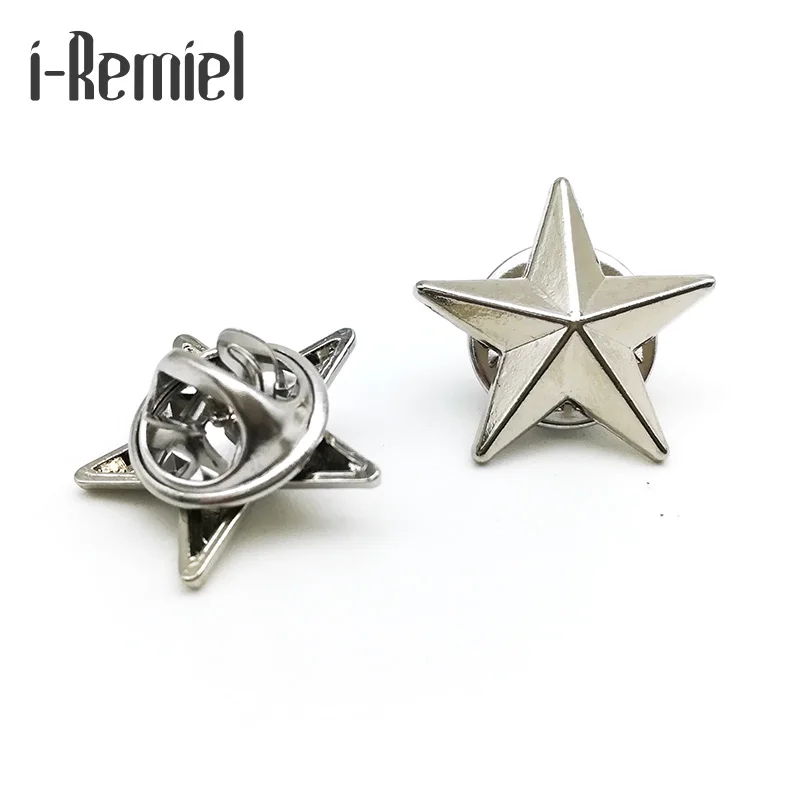 Broches offre spéciale véritable broche Hijab broches haut de gamme broche Badge petite étoile pour et chemisiers cinq branches Couples bijoux: Argent