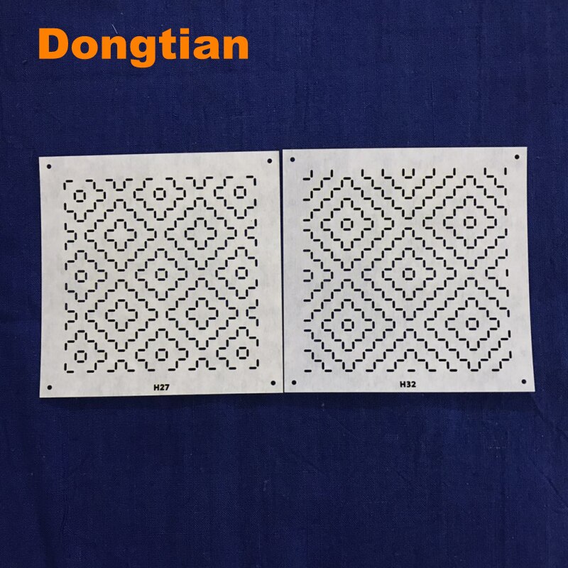 2pcs/set Classic Sashiko Templates Sashiko Drawing Template Soft Templates For Persimmon Flower Stitch: Default Title