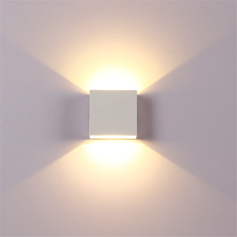 Indoor Wandlamp 6W LED Armatuur Gangpad Vierkante Wandkandelaar Slaapkamer LED Wandlampen Wit/Zwarte Kleur