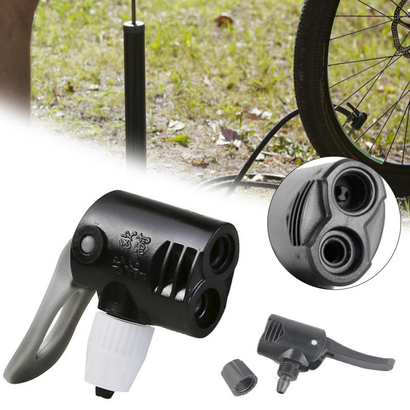 Bicycle Air Pump Inflator FV AV Valve Cycle Bike Track Pump Dual Head Adapter Valve Converter Nozzle Adapter For MTB Road Bike
