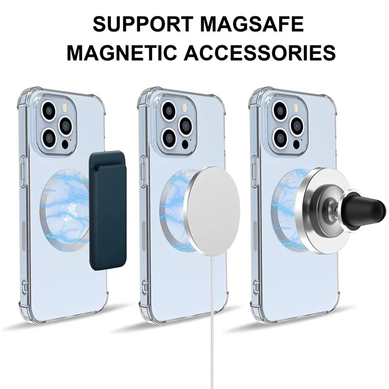 10-1 szt. Samoprzylepny metalowy pierścień arkusz żelaza naklejka na etui na iPhone'a Apple Magsafe magnetyczny pierścień do ładowania bezprzewodowego dla IPhone 15