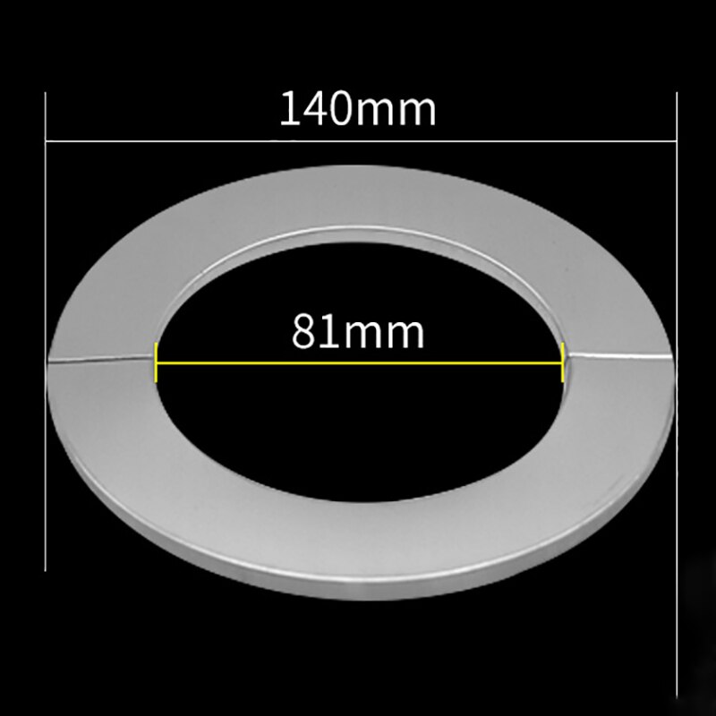 Stainless Steel Water Pipe Faucet Decorative Cover Self-Adhesive Cover Chrome Pipe Wall Covers Faucet Accessories: 140x81mm