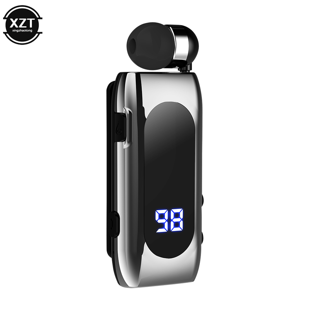 K55-Kopfhörer, Gesprächszeit, 20 Stunden, Bluetooth-Headset BT5.2, Anruferinnerung, Vibrationen-Clip-Treiber, Auriculare-Kopfhörer, Finneblau, PK F920: Silber