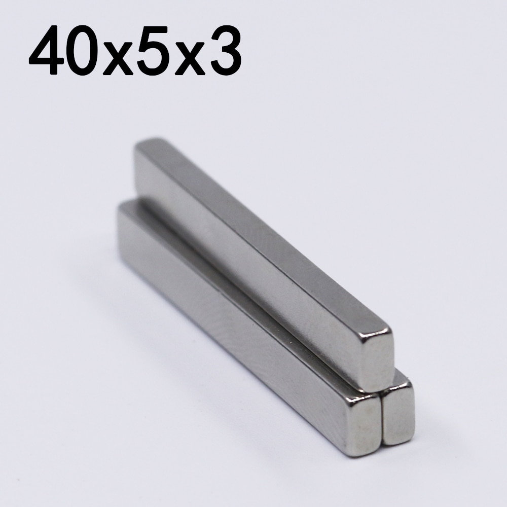 2/5/10/20Pcs 40X5X3 Neodymium Magneet 40Mm X 5Mm X 3Mm N35 Ndfeb Blok Super Krachtige Sterke Permanente Magnetische Imanes