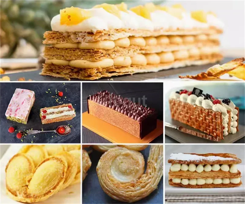 Puff Pastry Baking Tray rectangle Mille Feuille Pastry mold Perforated Dish Oven Paris Sweet Shop Napoleon baking tray With Hole