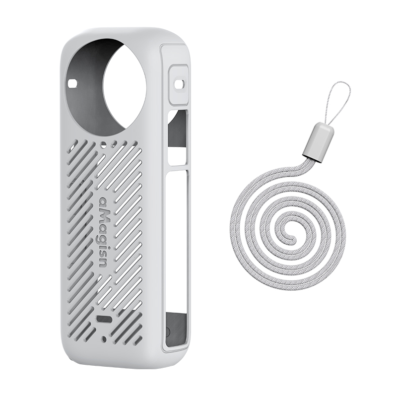 Objektivdeckel für Insta360 X4, Silikonhülle, Objektivschutz, Riemen, 3-in-1-Körperabdeckung, Kameraschutz-einstellen für Insta 360 X4 Zubehör: gemischt