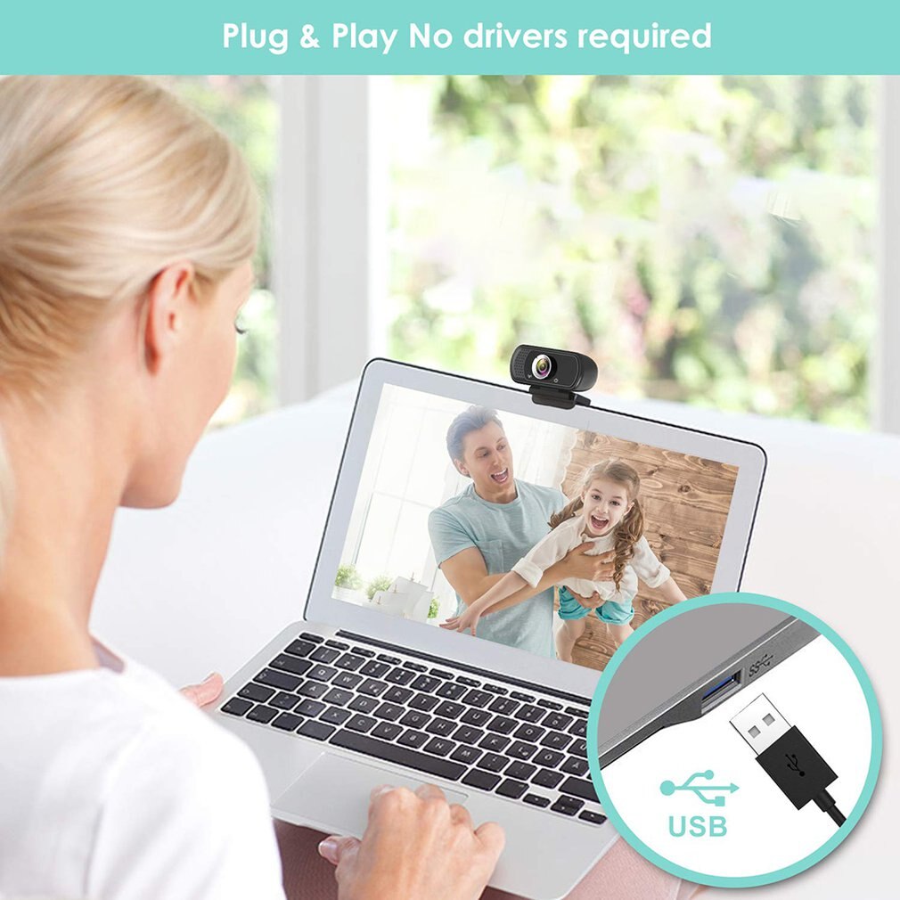1080p Kamera Mit Stand Und Schutzhülle Hohe Definition Webcam PC Laptop Schreibtisch USB Webcam Breitbild Kamera