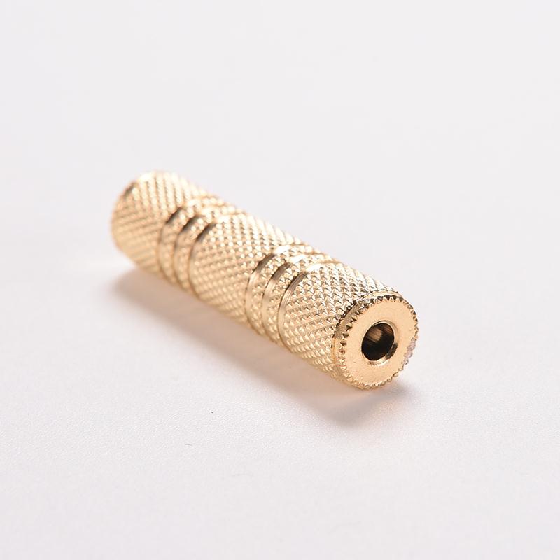 1Pcs Goud Zilver 3.5Mm Vrouw Tot Vrouw Audio Adapter Connector Koppeling Stereo F/F Extension