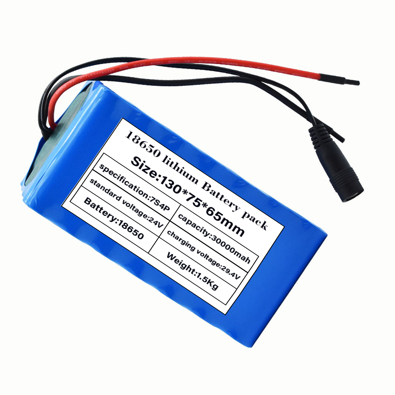 29.4V 30Ah high power 7S4P 18650 Lithium Battery pack with BMS 29.4V Electric bicycle electric car+29.4V2A charger
