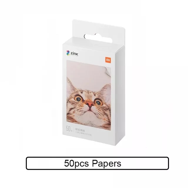 Xiaomi Mijia AR – imprimante de poche Mi ZINK, feuilles d&#39;impression Photo auto-adhésives pour Xiaomi 3 pouces Mini imprimante Photo de poche: 50Pcs