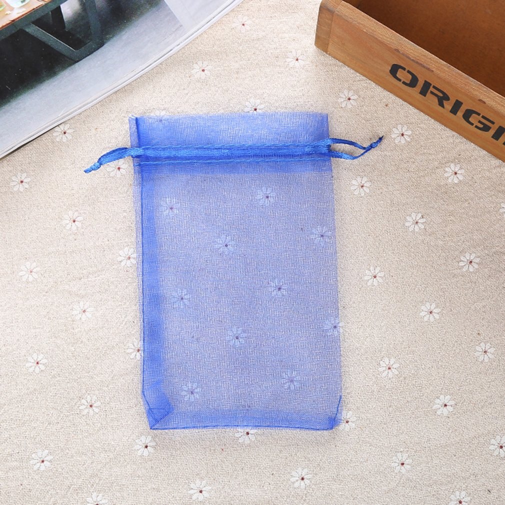 100pcs/lots 7x9cm Organza Kordelzug Taschen Schmuck Paket Taschen Garn Beutel Weihnachten/Hochzeit gefälligkeiten Und
