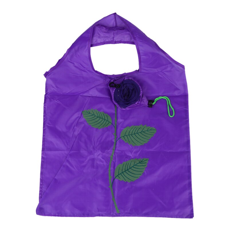 Foldable Purple Rose Shaped Recycling Bag for Shopping