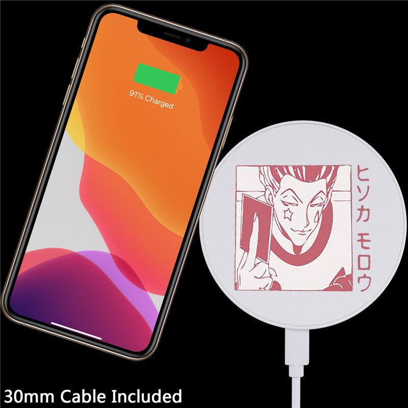 Hunter X Hunter Anime Drahtlose Ladegerät für Iphone/Airpods Drahtlose Ladegerät Tragbare Ladegerät für Samsung für Huawei für Xiaomi: Style 4