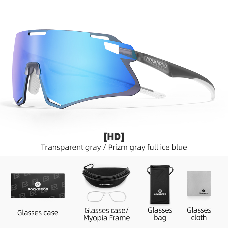 Gafas de ciclismo ROCKBROS, gafas ligeras sin marco para bicicleta, lentes de alta definición, gafas de protección para bicicleta de carretera, gafas deportivas: Verde