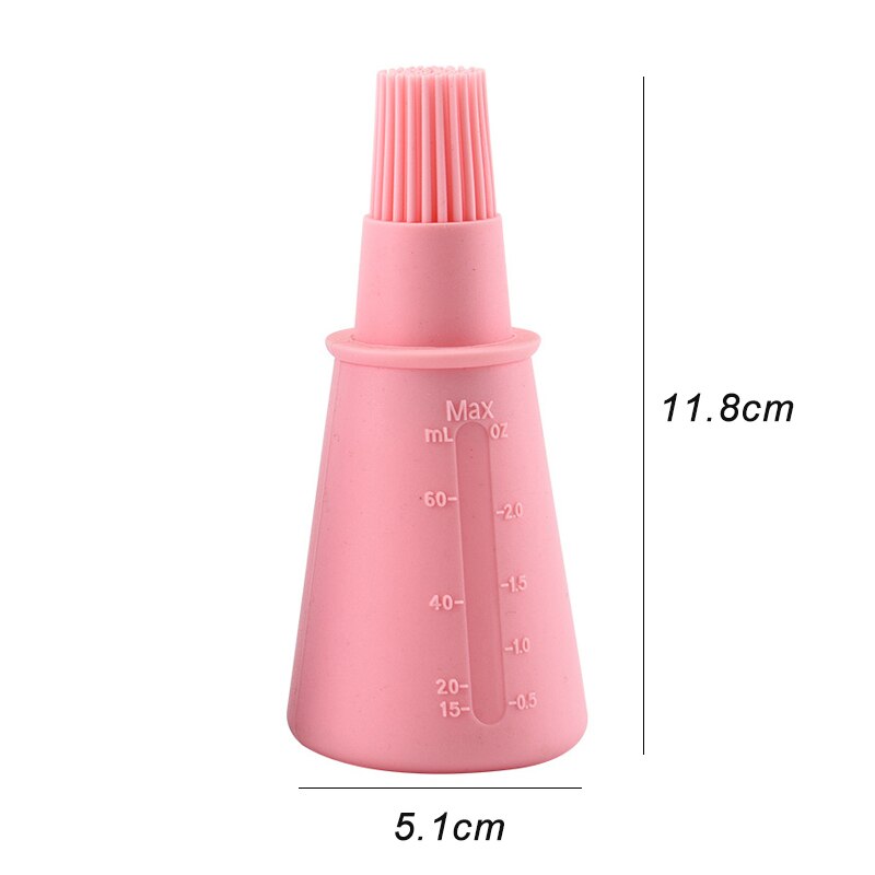 Silicone Oil Bottle Barbecue Brush With Cap Oil Brush With Scale Bread Cake Butter Bread Pastry Brush BBQ Accessories Grill Tool