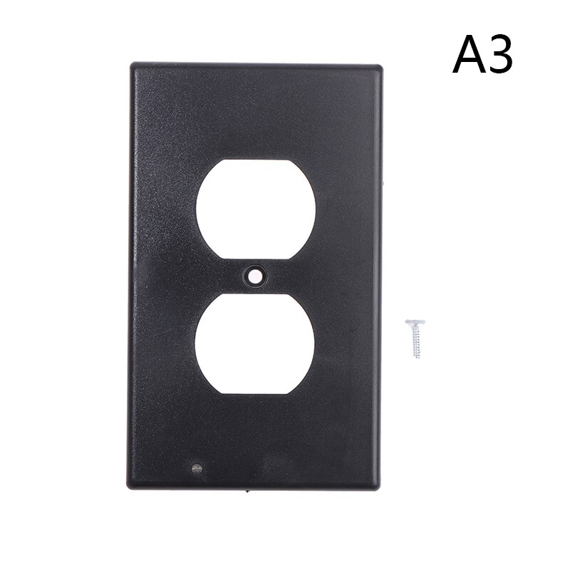 1PC Outlet Wall Plate With LED Night Lights Outlet Cover Duplex Wall Plate: A3