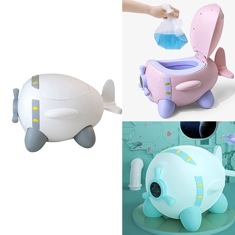 Baby potte børn toilet træningssæde børn fly rumskib bærbar rejse potte stol urinal til småbørn