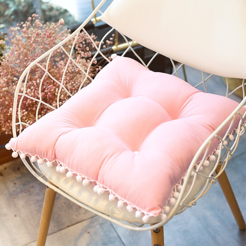 Boog Kussen Voor Stoel Home Decor Roze Grijs Cartoon Getuft Kussen Rugleuning Kussen Studenten Kinderen Meisjes Bureaustoel Kussen: Light Yellow