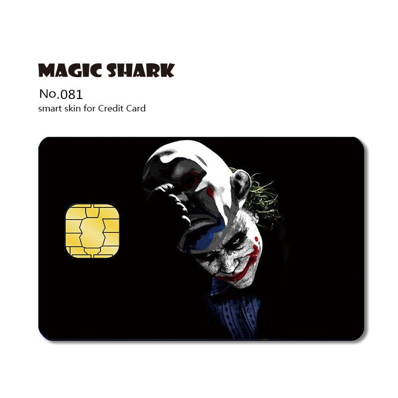 Magic Shark Flag Venom Super Man Wood Print Mountain PVC Credit Card No Fade Skin Sticker Film Case 079-097: 081