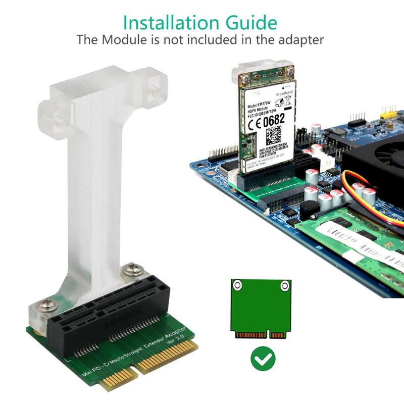 Mini pci-e msata connector adapterkaart voor 3g 4g wwan lte gps module msata kaart verticale montage met stabiele beugel