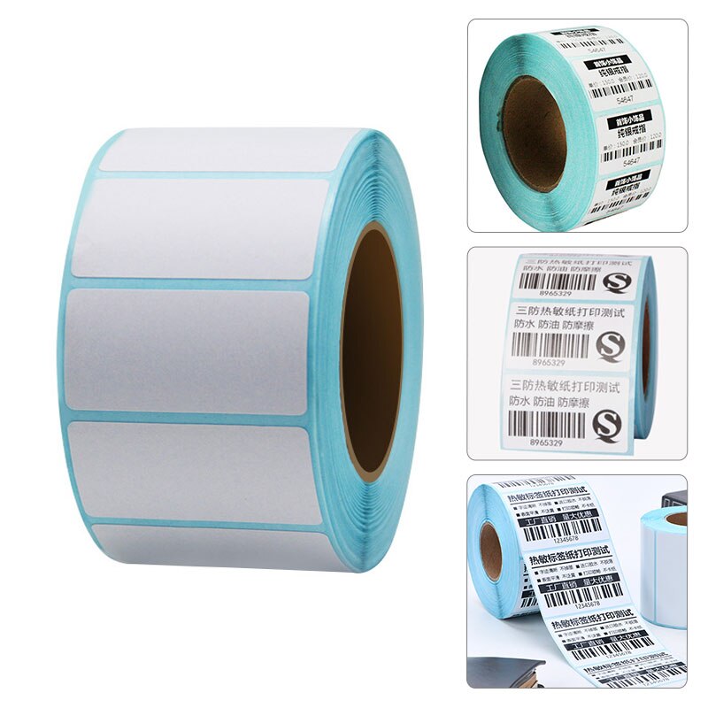 Adhesive Thermal Label barcode Sticker Paper Supermarket Price Blank Label Direct Print Waterproof Print Supplies