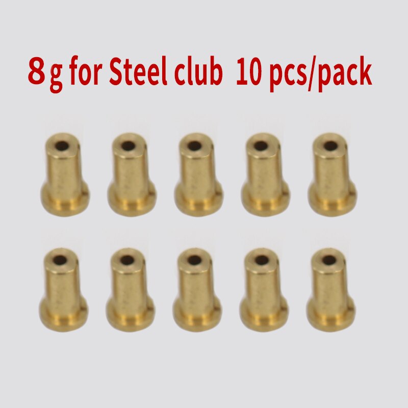10pcs set Golf club weight head accessories Shaft Plug Assembling kits Copper Nail Brass Swing carbon/steel size .370 .335 .350: 8g for Steel club