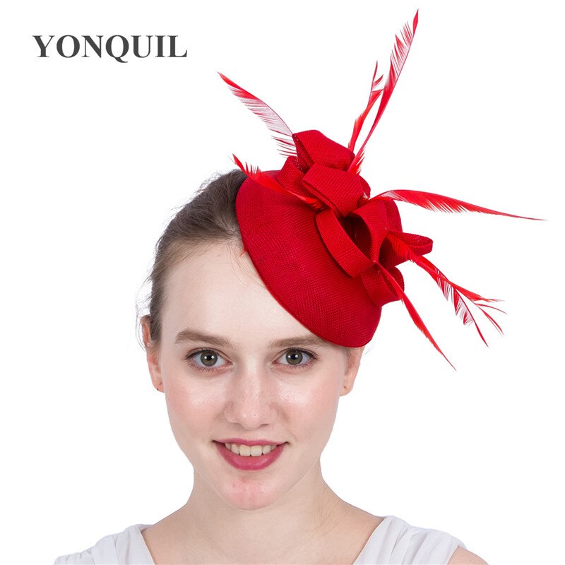 Klassieke bruiloft bruidshoofdtooi formele gelegenheid fascinator hoed vrouwen gala feest hoeden accessoires hoofdband