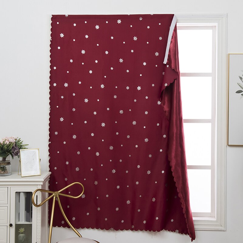 Cortinas de Velcro de ventana moderna para el dormitorio de la sala de estar de plata estrellas apagón cortinas Beige azul rojo rosa Panel cortinas