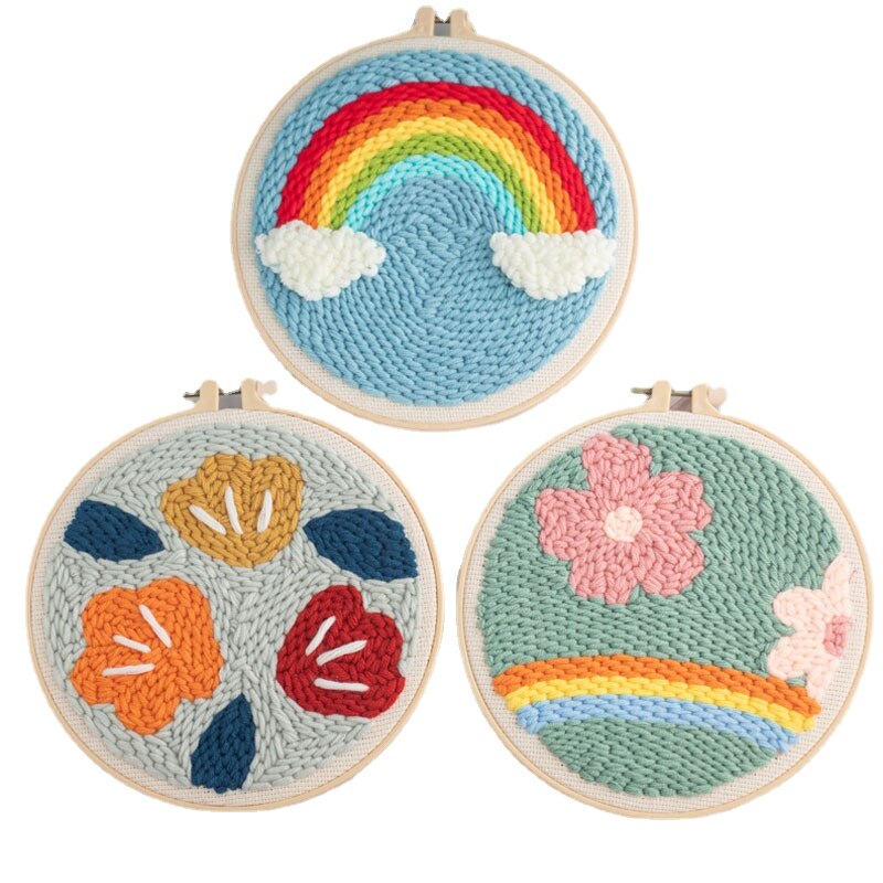 Fil de laine brodé à la main, matériel de bricolage, tricot, motif de dessin animé, créativité, couture faite à la main pour enfants, 1 pièce