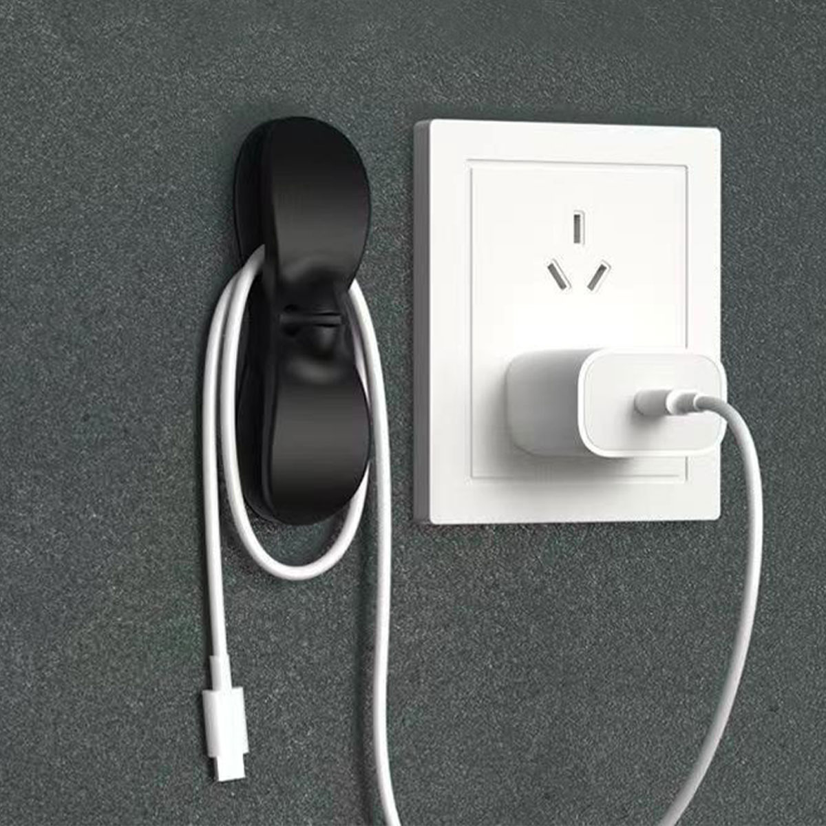 6 Pcs Power Cord Fixed Wire Clamp Cable Organizer Kitchen Mounted Plug Cable DataCableOrganizer Kitchen Appliance Winding Device