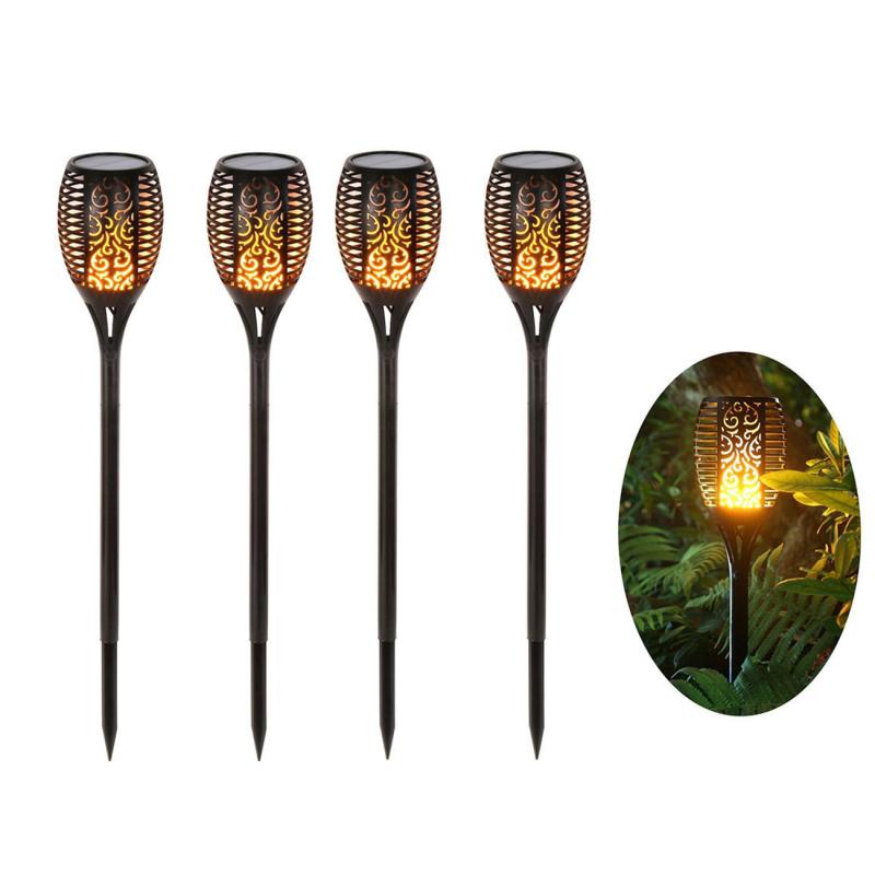 12 LED Solar Light Flickering Flame Garden Outdoor Lighting Waterproof