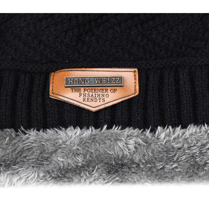 Cappello invernale da uomo 2020 cappelli neri lavorati a maglia moda cappello autunno spesso e caldo e berretto Skullies berretto berretti a maglia morbidi cotone