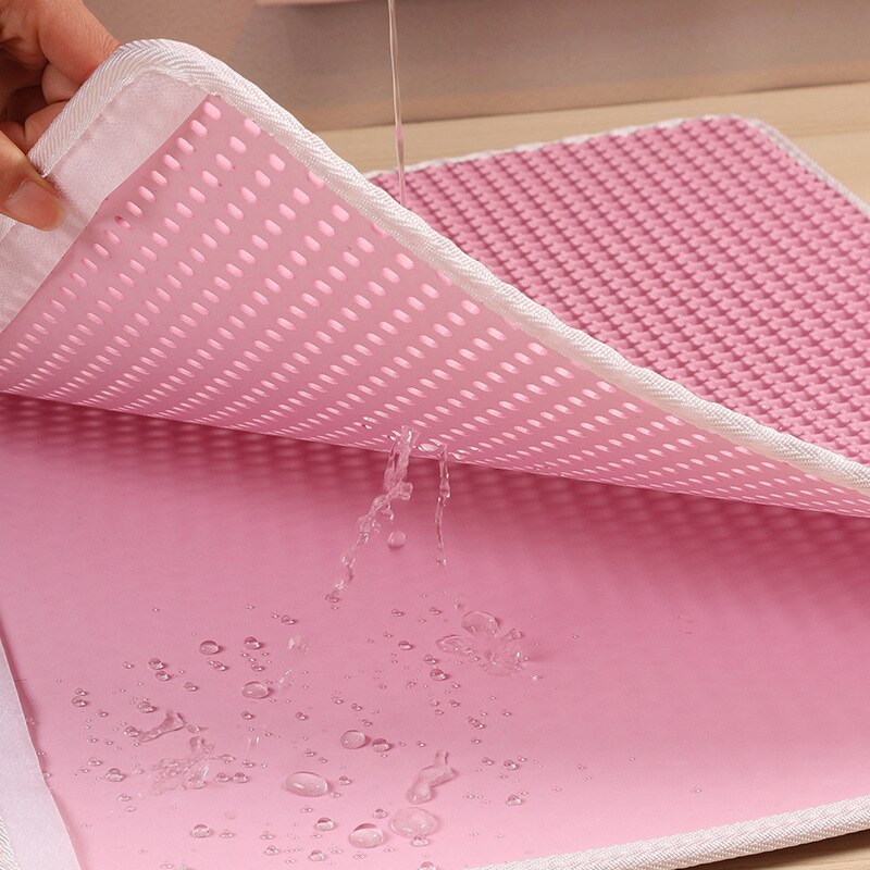 Cat Litter Mat EVA Waterproof Cat Litter Trapping Pets Mat Pad Large Flexible Trapping
