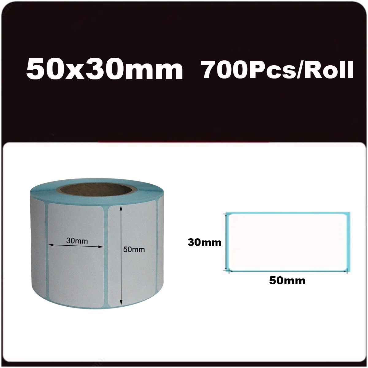 Thermal Labels 20/30/40/50 White Blank Thermal Printer Labels SKU Barcode Labels, Self-Adhesive Address Labels Stickers: DARK GRAY
