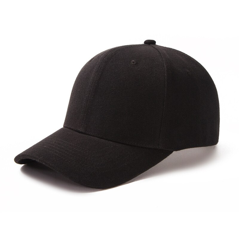 Light Board Solid Color Cap Men Cap Baseball Outdoor Sun Hat mujer black: Black